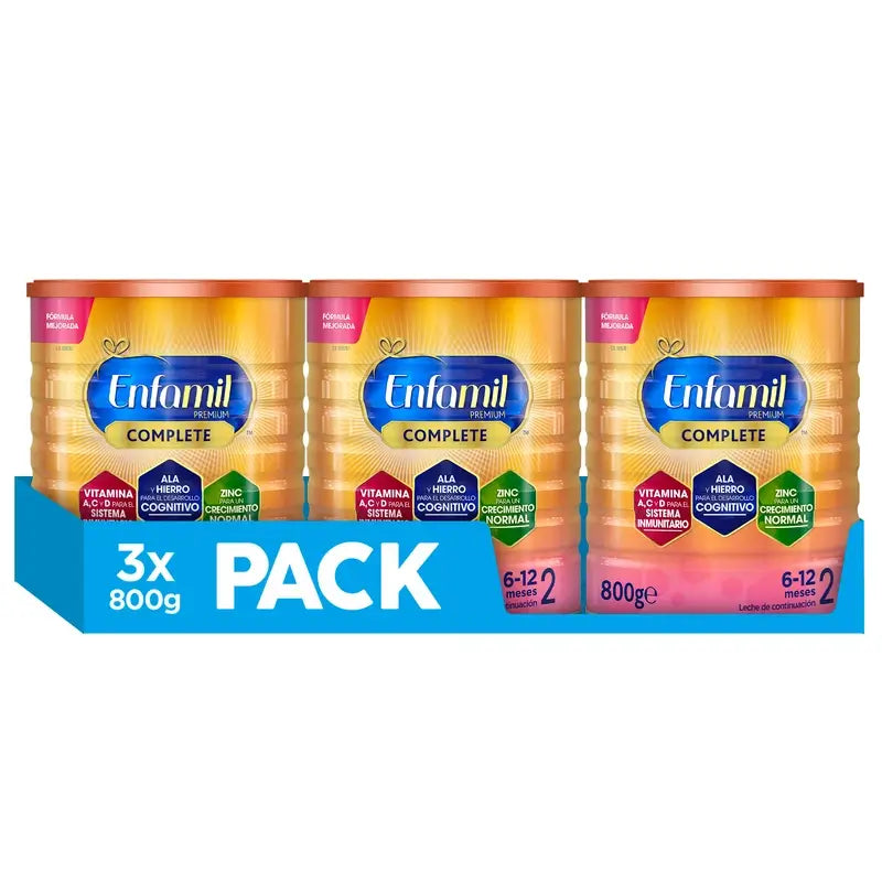 Enfamil Complete 2 Leche de Continuación, 3 X 800 gr