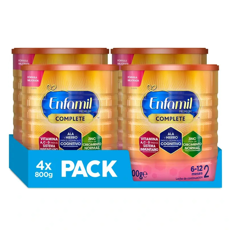 Enfamil Complete 2 Leche de Continuación, 4 X 800 gr