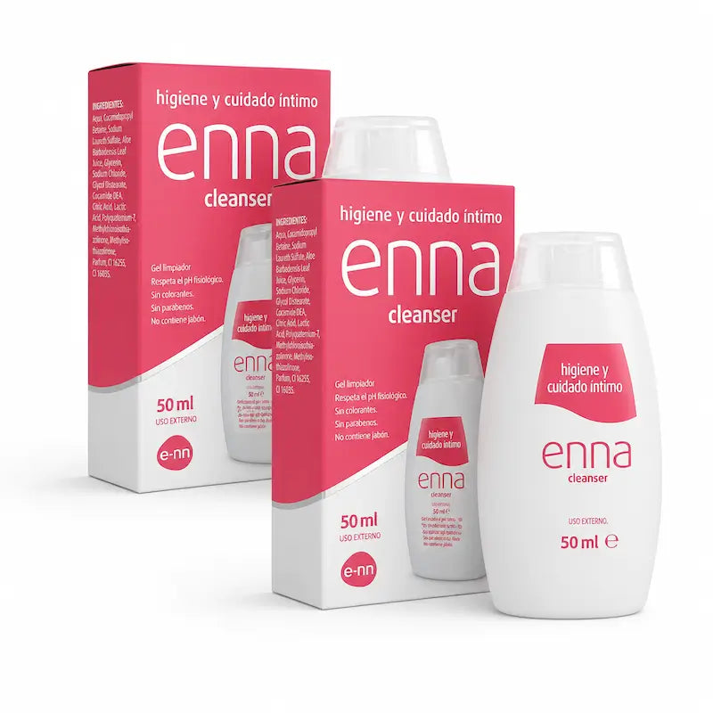 Enna Cleanser Gel Íntimo Limpiador Higiene y Cuidado, 2 x 50 ml