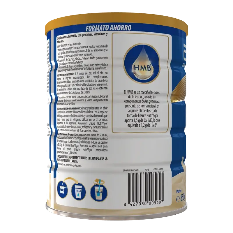 Ensure Nutrivigor Vainilla Adultos, 850 gr