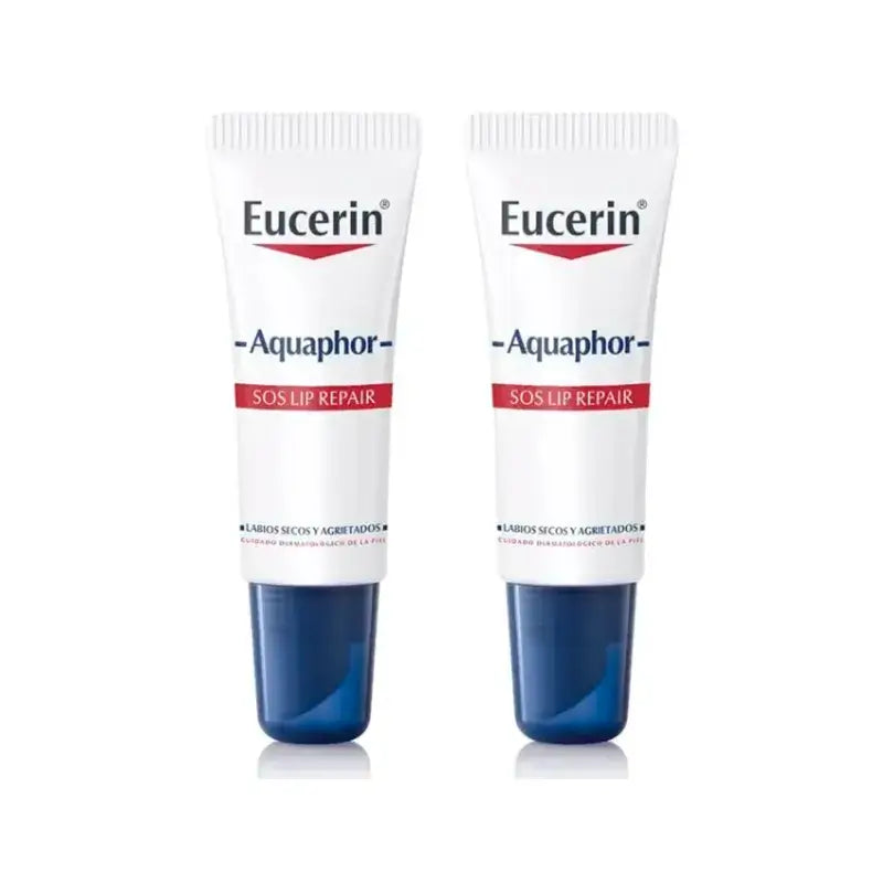 Eucerin Aquaphor Sos Regenerador Labial, Pack 2 x 10 ml
