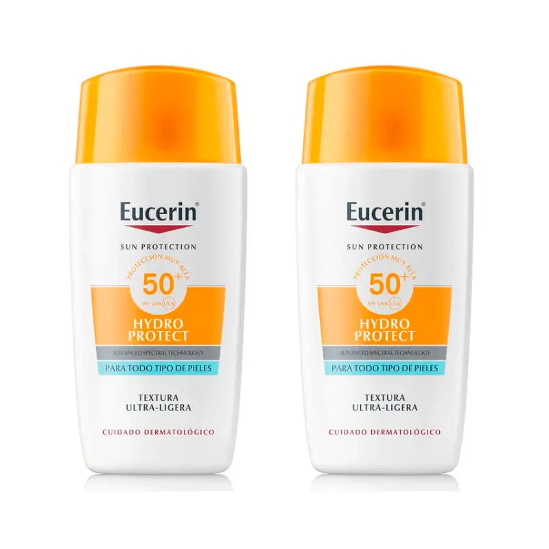 Eucerin Duplo Solar Face Hydro Protect Fluido Spf50+, 2 x 50 Ml