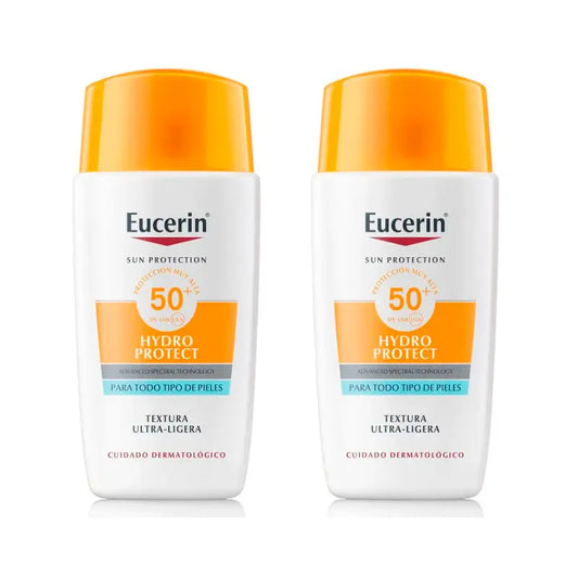 Eucerin Duplo Solar Face Hydro Protect Fluido Spf50+, 2 x 50 Ml