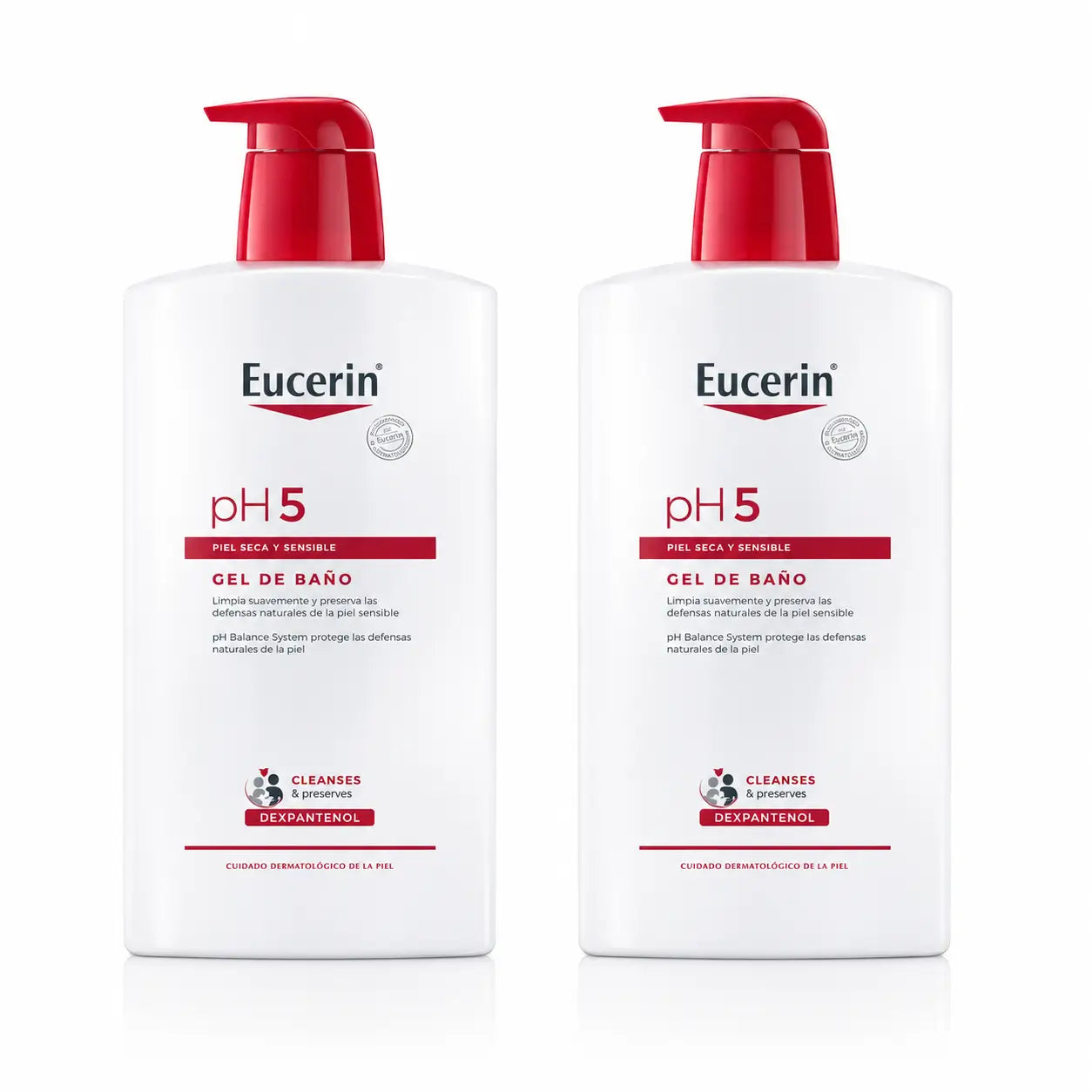 Eucerin Gel De Baño Ph5, 1000 Ml , pack 2