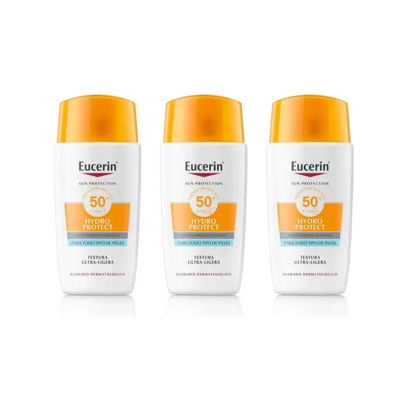Eucerin Solar Face Hydro Protect Fluido Spf50+, 3X50 Ml