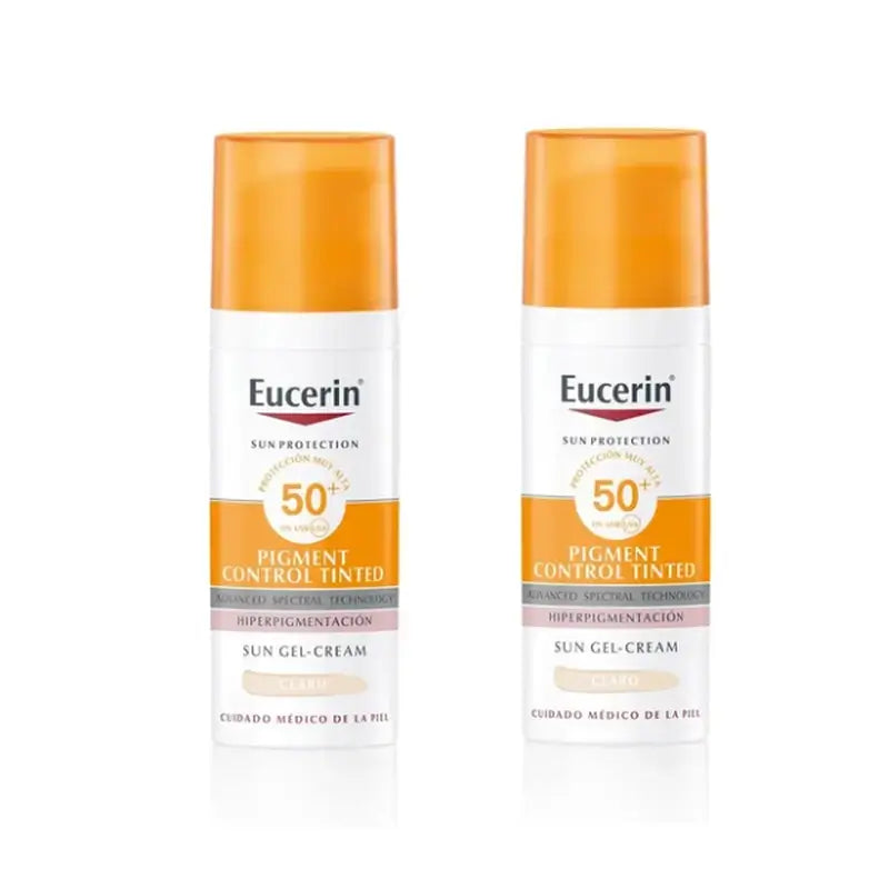Eucerin Solar Face Pigment Control Fluido Spf50+ Tinted Light, 2x50 ml
