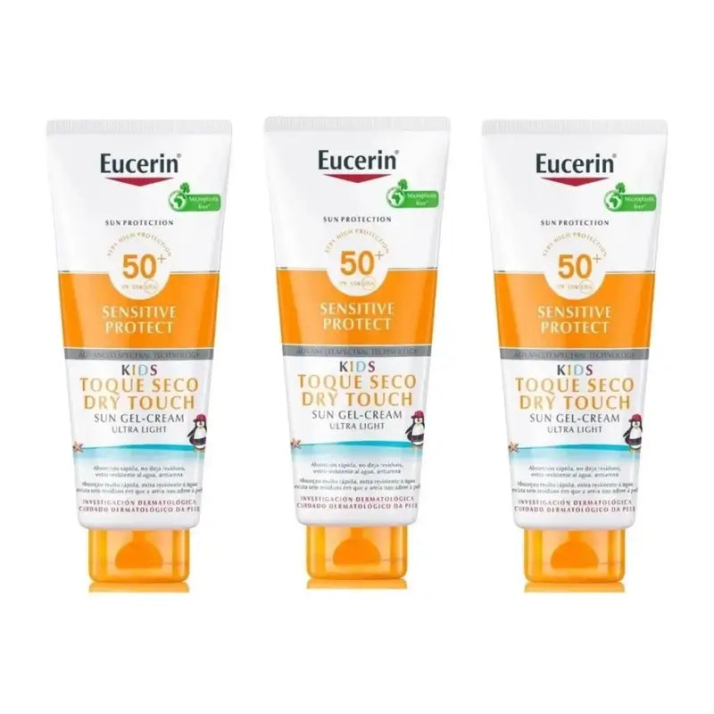Eucerin Solar Kids Sensitive Protect Gel Crema Spf50+ , 3X400 Ml