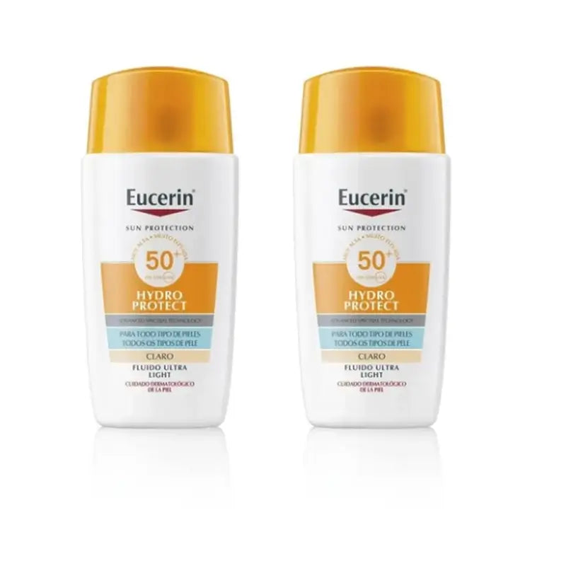 Eucerin Sun Face Hydro Protect Fluid FPS50+Tinted Light, 2x50 ml