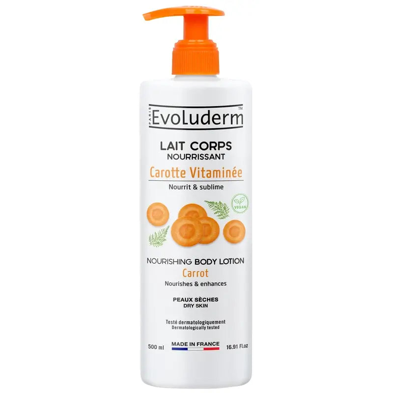 Evoluderm Loción Corporal Zanahoria, 500 ml
