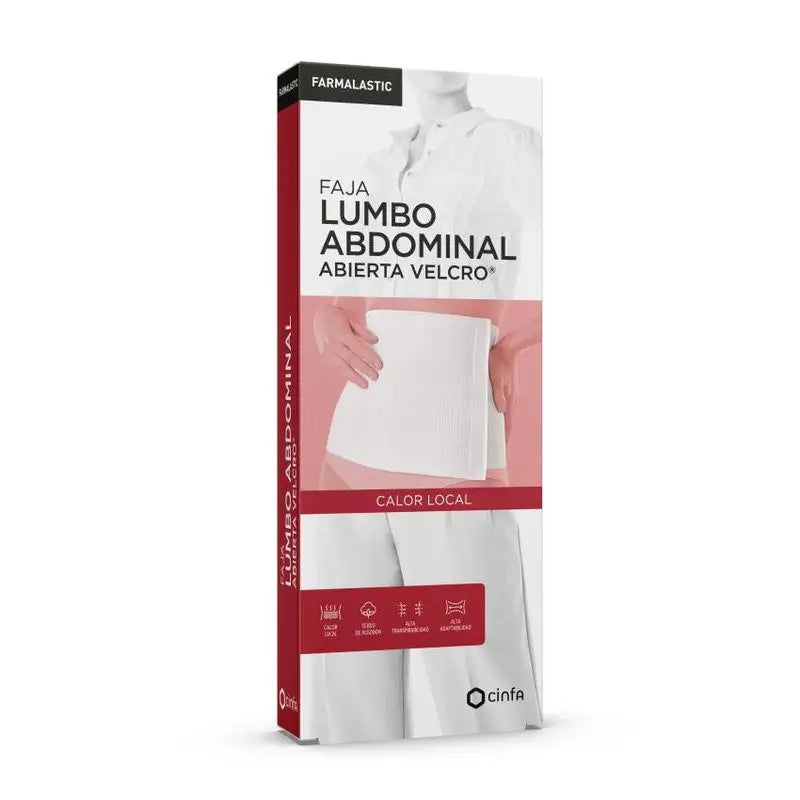 Farmalastic Faja Algodon Velcro Blanca, Talla 1