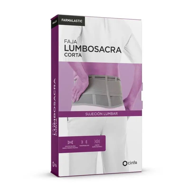 Farmalastic Faja Lumbar Doble Refuerzo, Talla 1