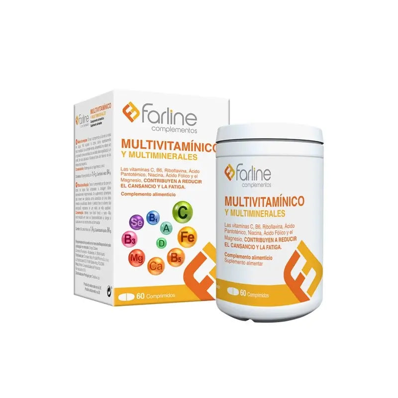 Farline Multivitamínico Con Calcio Y Magnesio, 60 comprimidos esfervescentes