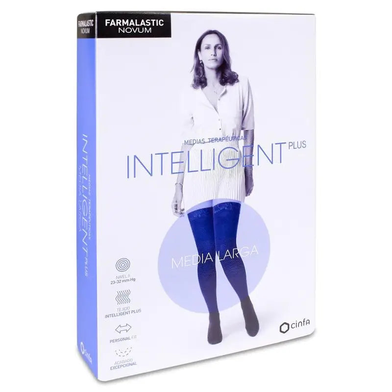 Farmalastic Novum Media Intelligent Plus Media Larga Marino, Talla 5