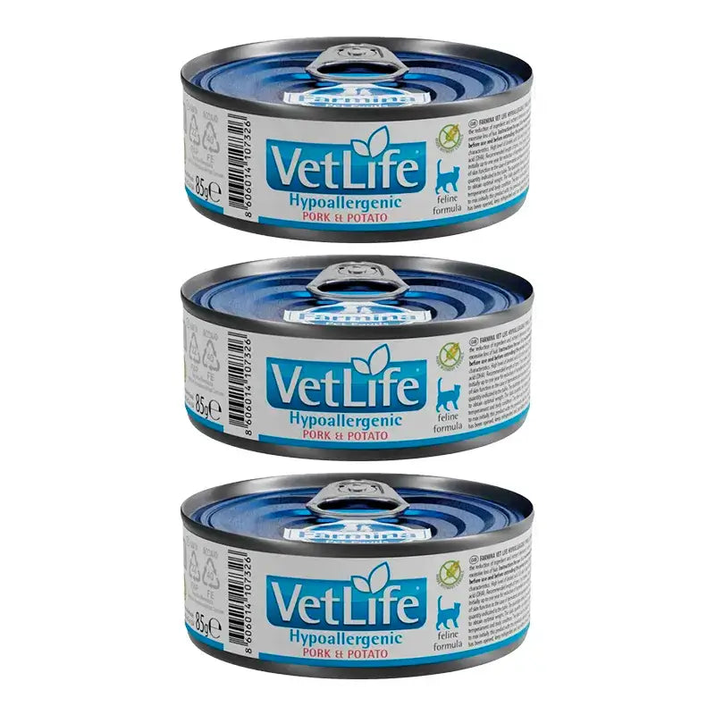 Farmina Vet Life Cat Hypoallergenic Cerdo, Pack 3 x Caja 12X85Gr
