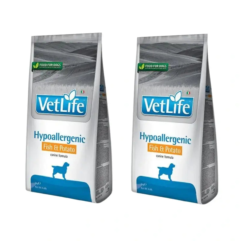 Farmina Vet Life Dog Hypoallergenic Pescado 12Kg, Pienso Para Perros, Pack De 2