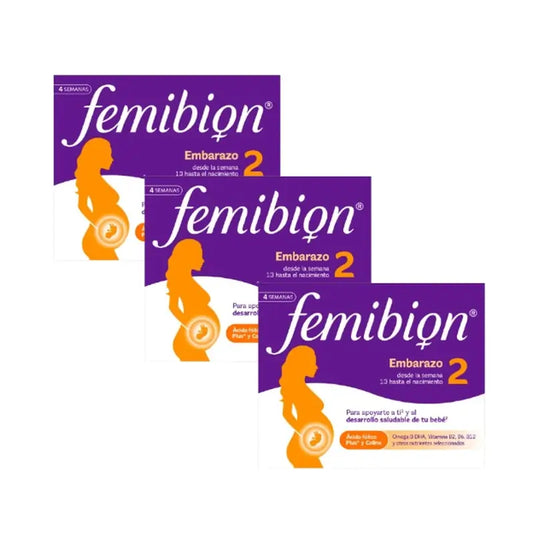 Femibion 2 Embarazo con Ácido fólico y Vitaminas, 3X28 comprimidos