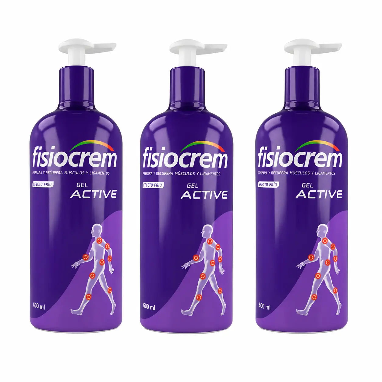 Fisiocrem Gel Active 600 Ml , pack 3