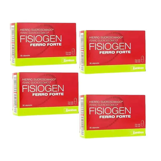 Fisiogen Ferro Forte, Pack 4 x 30 Cápsulas