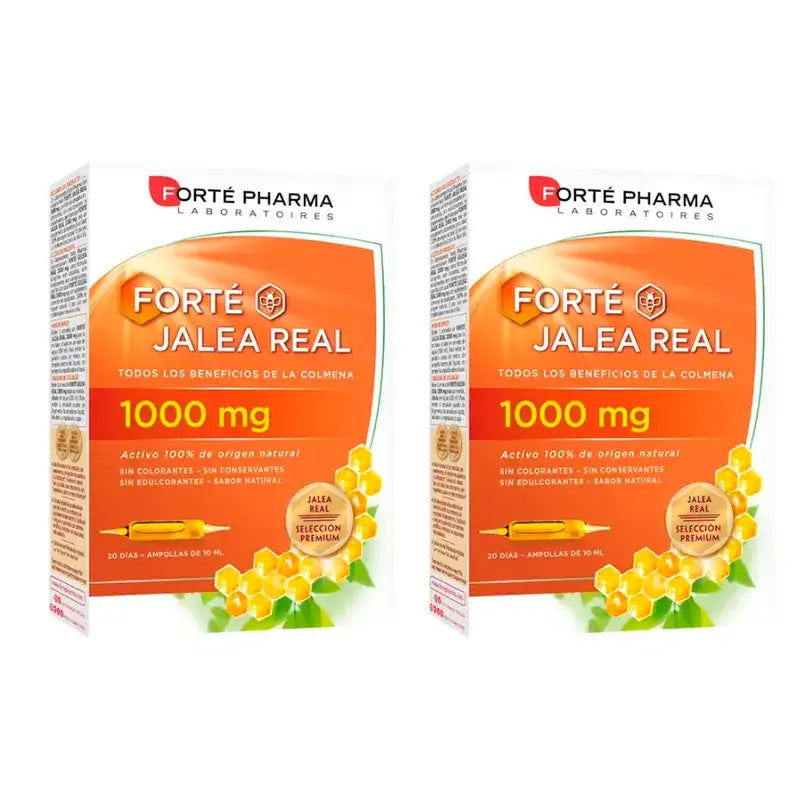 Forté Pharma Duplo Jalea Real 1000 mg 2 x (20 Ampollas x 10 ml)