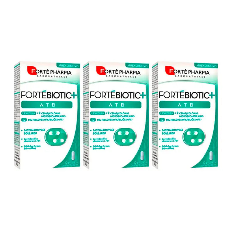 Forté Pharma Triplo Fortébiotic+ Atb, 3 x 10 Capsulas