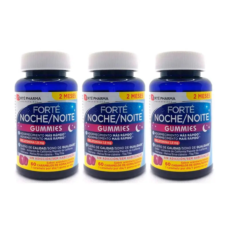 Forté Pharma Triplo Noche Gummies , 3 x 60 caramelos