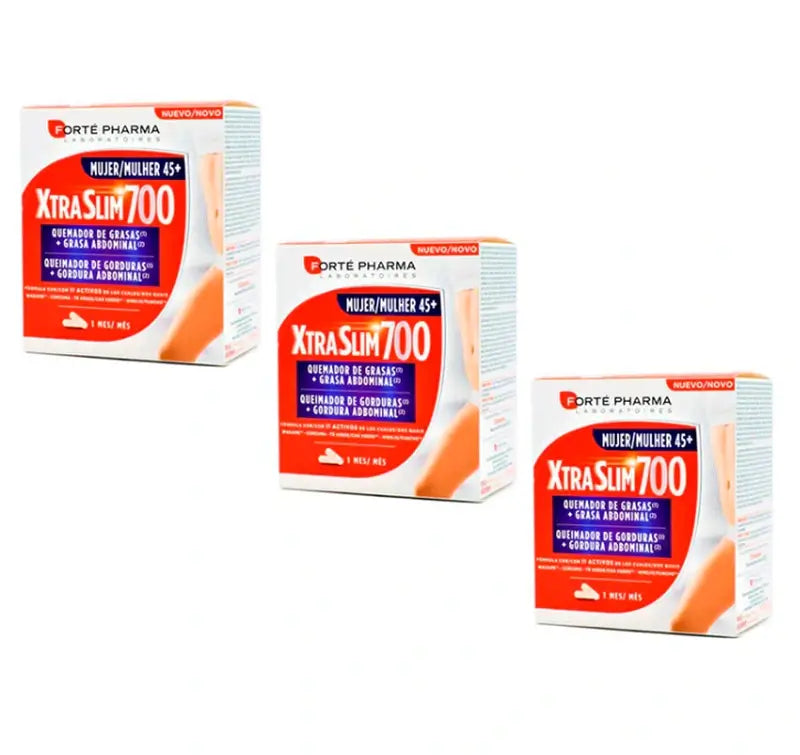 Forté Pharma Triplo Xtraslim700 Mujer Quemador de Grasas + Grasa Abdominal 3 x 120 cápsulas