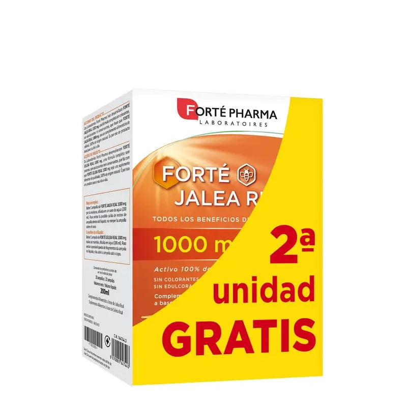 Forté Pharma Vial Forté Jalea Real 1000 Mg Pack (2ª Ud Gratis) , 20 ml