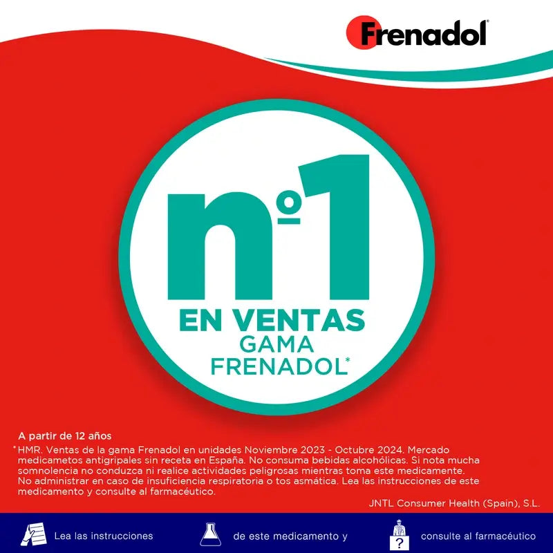 FRENADOL® Descongestivo Antigripal, Vía Oral, 16 cápsulas