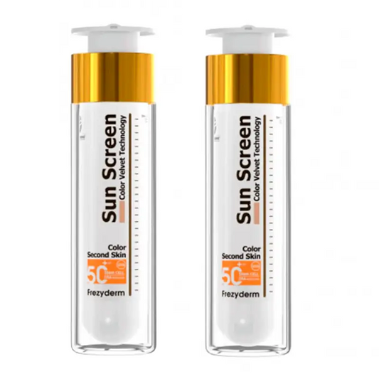 Frezyderm Sun Screen Color Velvet Face SPF50+, 2 x 50 ml