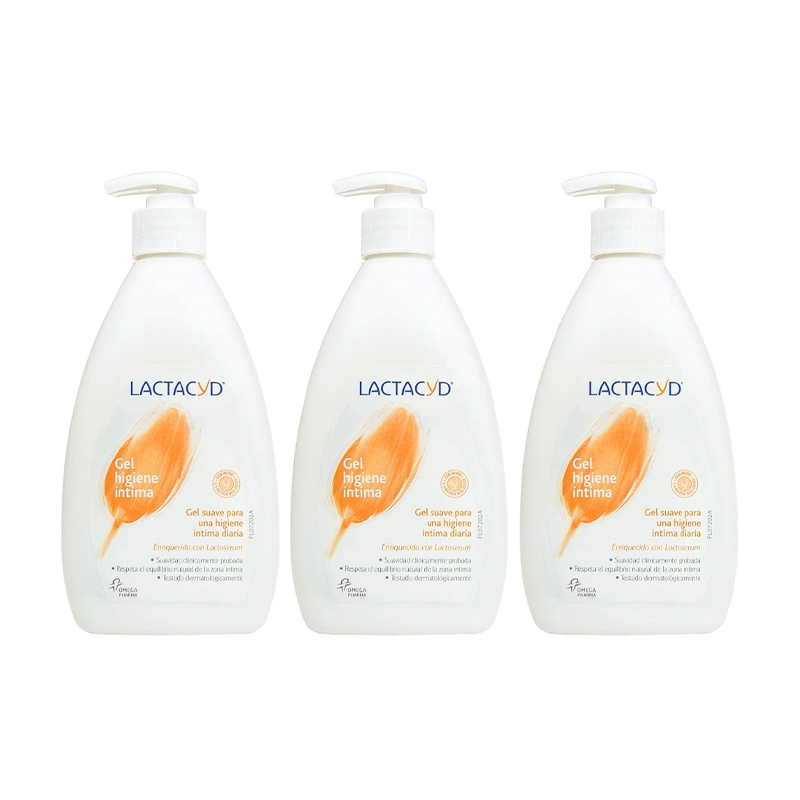 Lactacyd Triplo Gel Higiene Íntima Uso Diario 3 x 400 ml