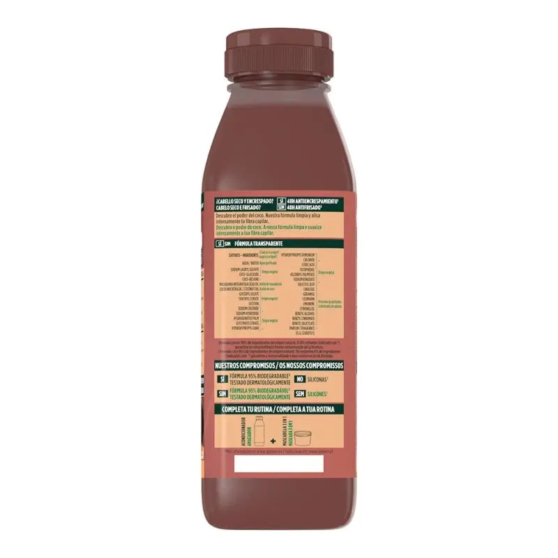 GarnierFructis Hair Food Coco Champú Alisador 350 Ml Para Cabello Seco Y Encrespado