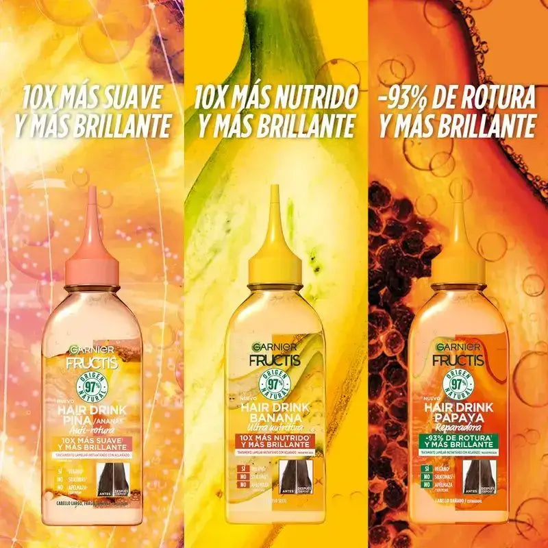 Garnier Fructis Tratamiento Lamelar Hair Drink Papaya Reparadora, 200Ml