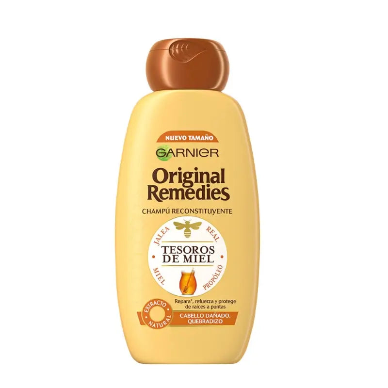 Garnier Original Remedies Champú Reparador Tesoros De Miel Para Cabello Seco Y Quebradizo, 300 Ml