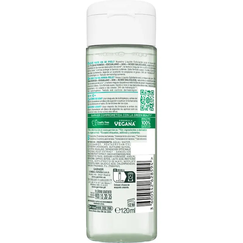 Garnier Salicylic Pure Exfoliante Liquido 120Ml