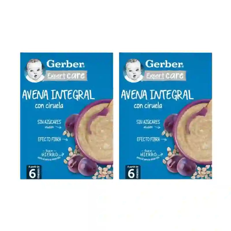 Gerber Papilla Avena Y Ciruela, 2X250 Gr