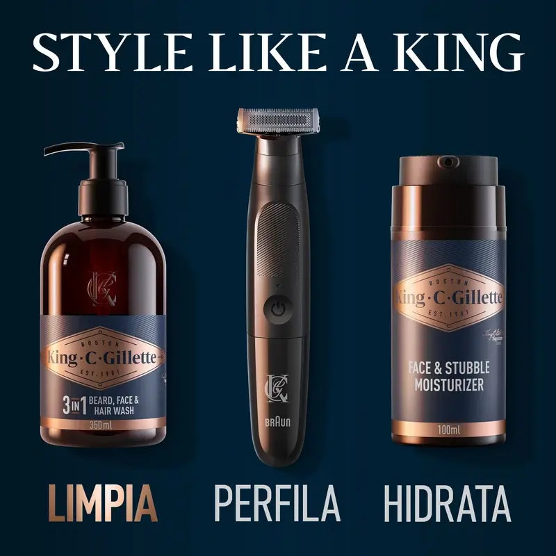 Gillette King C. Gel Para Barba Y Rostro , 350 ml
