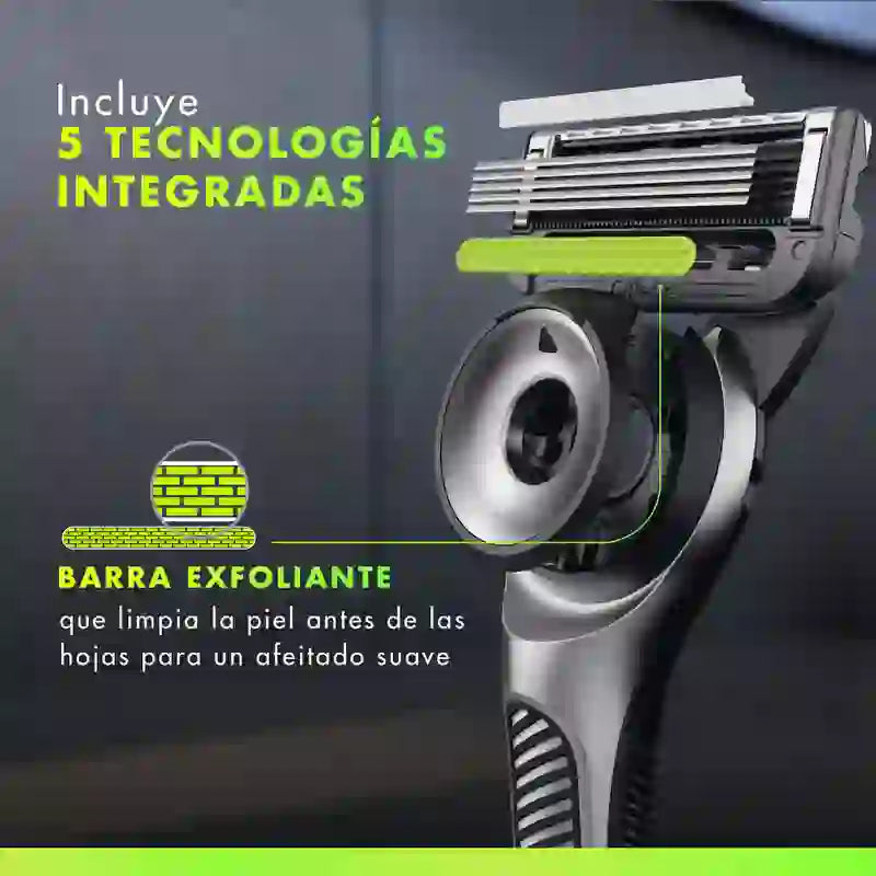 Gillette Máquina Barra Exfoliante + 1 Recambio + Colgador