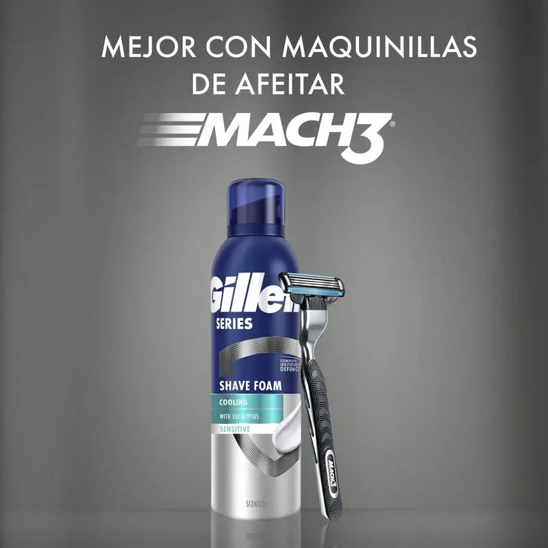 Gillette Series Espuma De Afeitar Refrescante Con Eucalipto , 250 ml