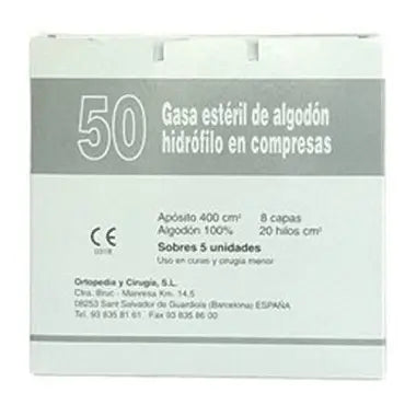 Gran Cruz Gasa Esteril Algodon 50 unidades