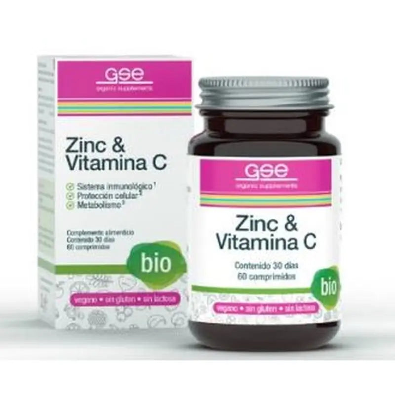 Gse Zinc+Vitamina C 60 Comprimidos Bio Vegan