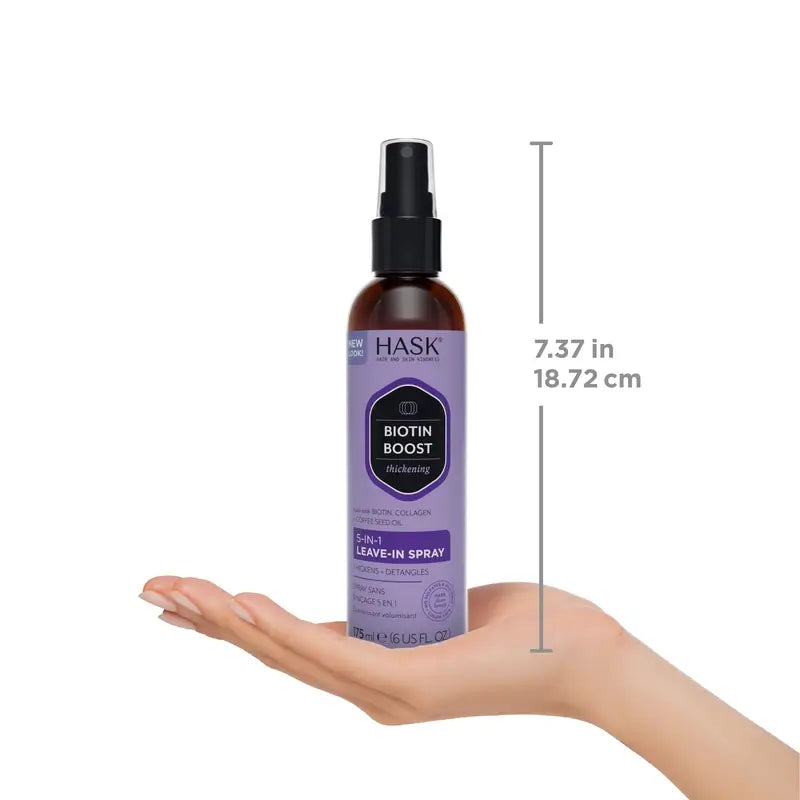 Hask Spray Acondicionador 5En1 Biotin Boost , 175 ml