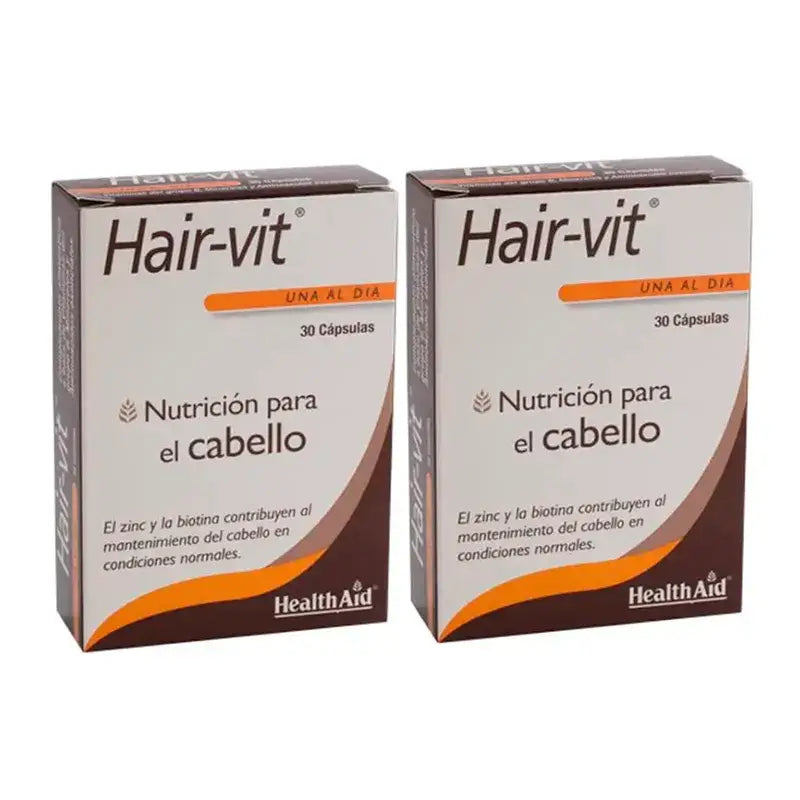 Health Aid Hair Vit, Pack 2 x 30 comprimidos