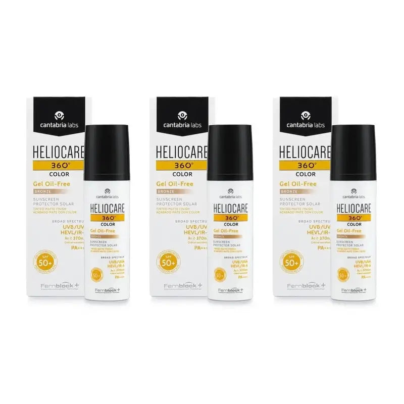 Heliocare 360º Color Gel Oil Free Bronze Spf50+, 3X50 Ml