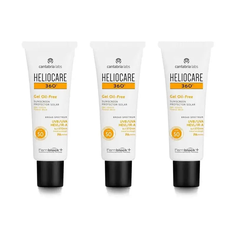 Heliocare 360º Gel Oil Free Spf 50+, 3X50 Ml