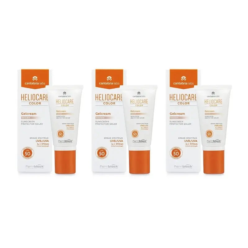 Heliocare Gelcream Color Brown Spf 50+, 3X50 Ml