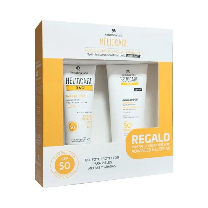 Heliocare Pack 360 Gel Of Spf50 + Minitalla 360 Advance Gel, 150 ml