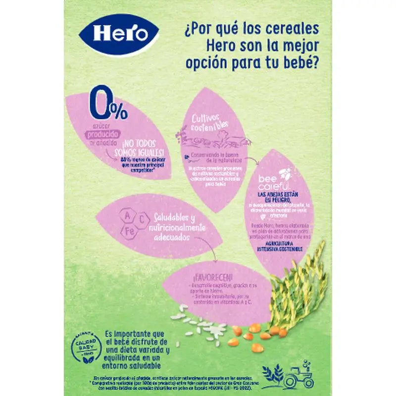 Hero Baby Papilla De Cereales Cereales Sin Gluten 340G