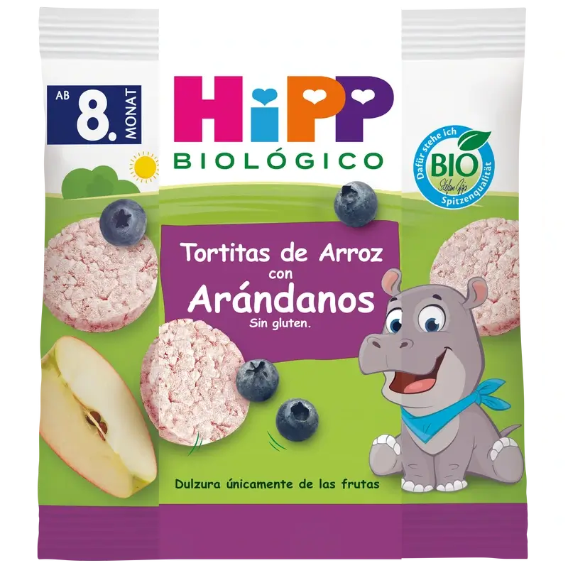 Hipp Biológico Tortitas de Arroz con Arándanos Bio 30g