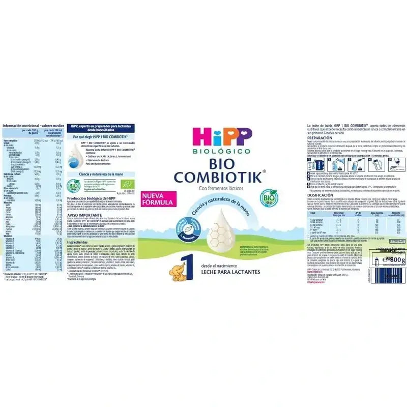 Hipp Combiotik 1, Leche De Inicio, 4X800 Gr