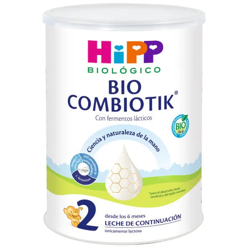 Hipp Combiotik 2, Leche de Continuación, Pack 6 x 800 gr